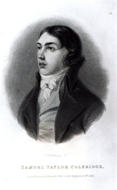 Retrato de Samuel Taylor Coleridge (1772-1834) de joven de Robert Hancock